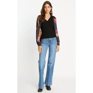 NEW CABALLERO ariella long sleeve top in african paradise